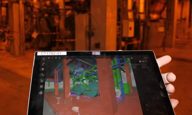 3D-näkymä tehtaasta