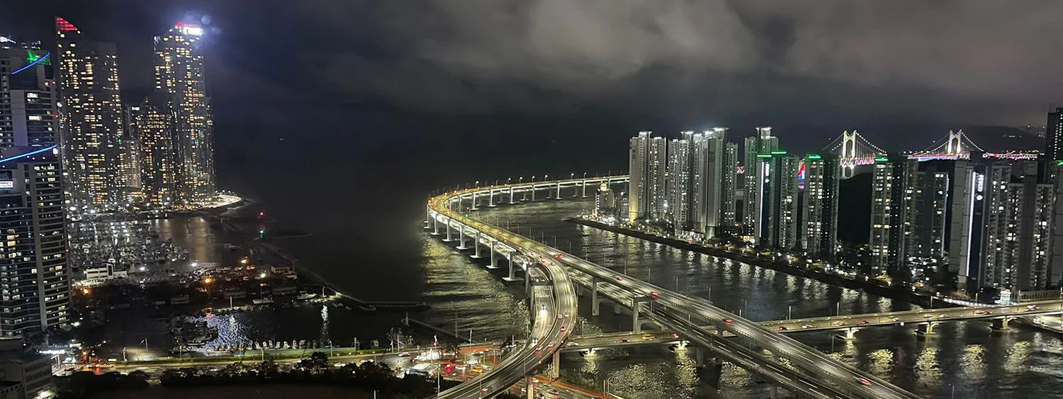 Busan, South Korea at night