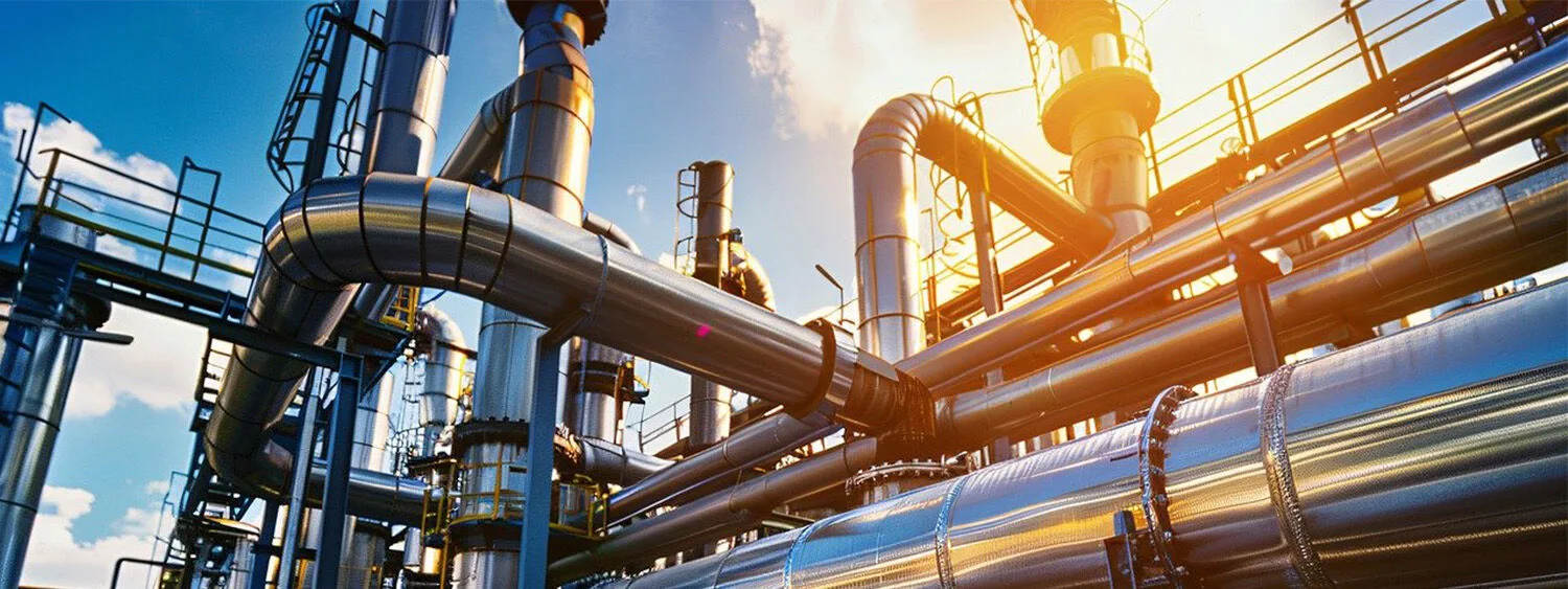 Industrial plant pipes