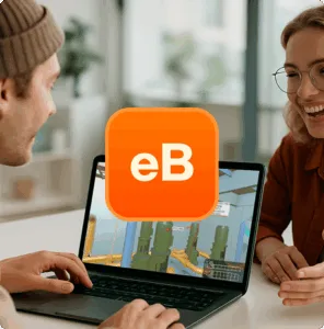 woman and men talking about eBrowser