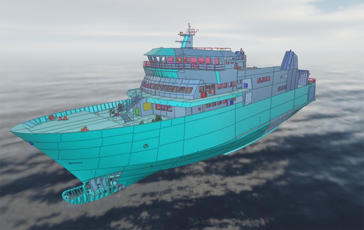 3D ship model