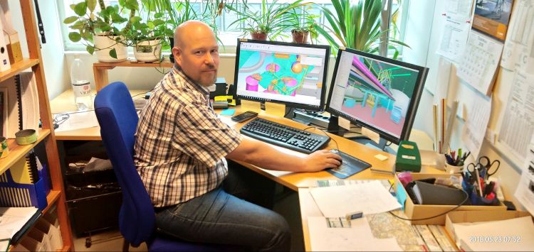 Petri Poikonen in his office