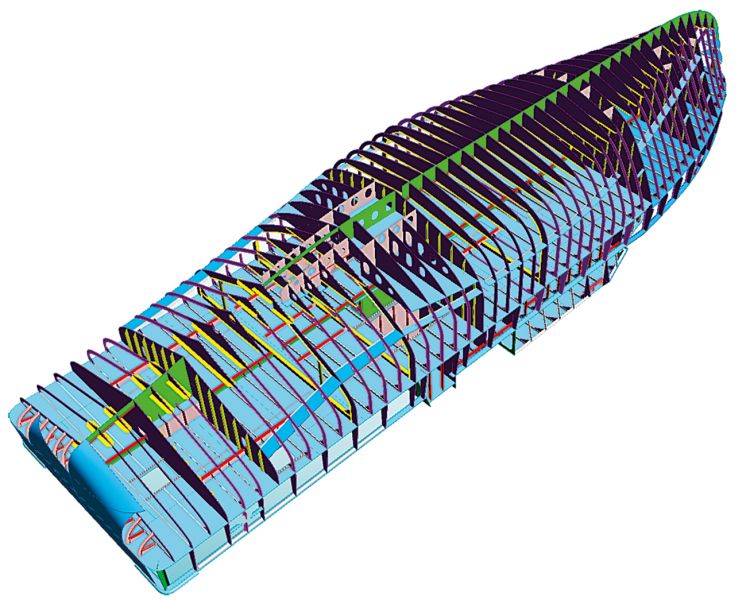 3D ship model - bottom
