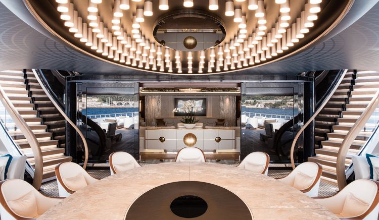 Luxury yacht interior