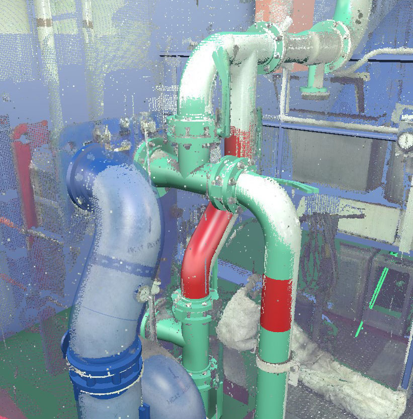Sample eShare model image with point cloud overlayed