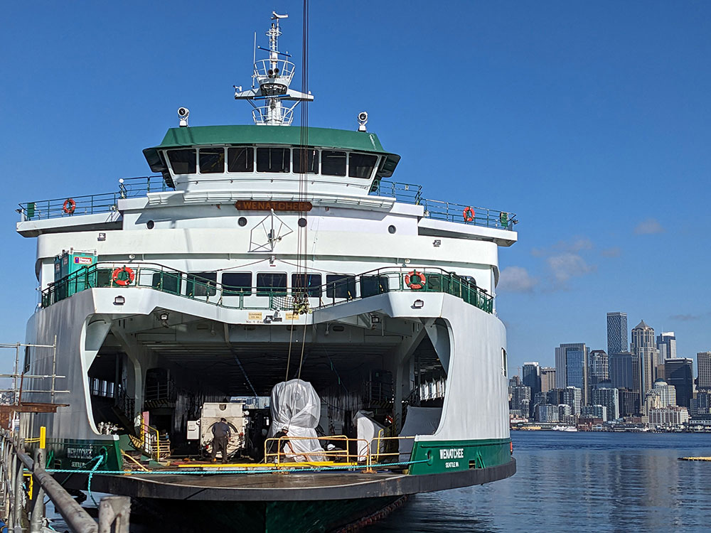 FWS M/V Wenatchee Dockside for hybrid conversion