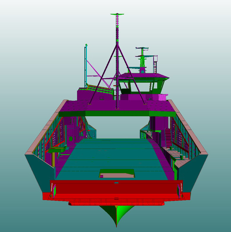 Hydra 3D model - front view