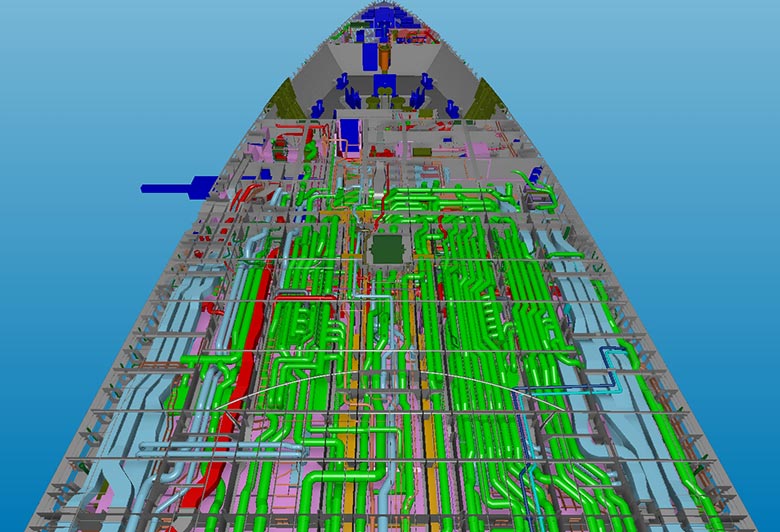 Hull 3D model from the top
