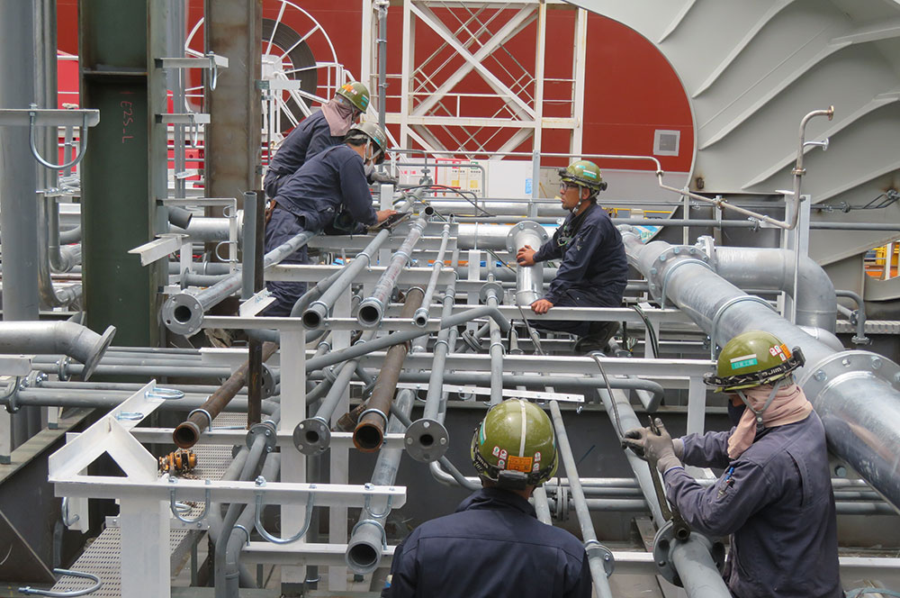 Men working on site
