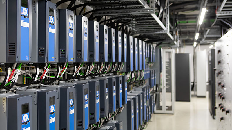 An image of a large room containing numerous electrical devices.