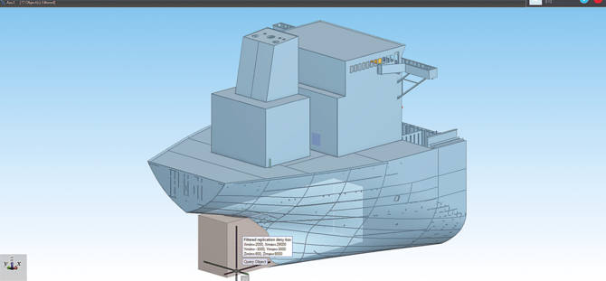 Figure 2. A visual deny box in 3D view for filtered replication in a distributed project.