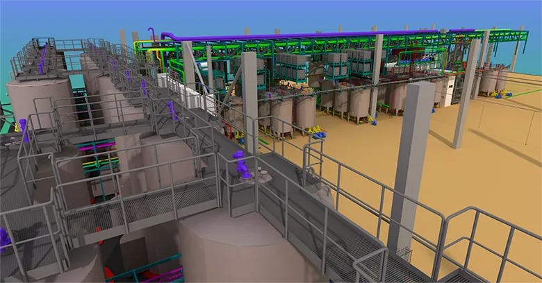3D model of a plant made with Cadmatic.