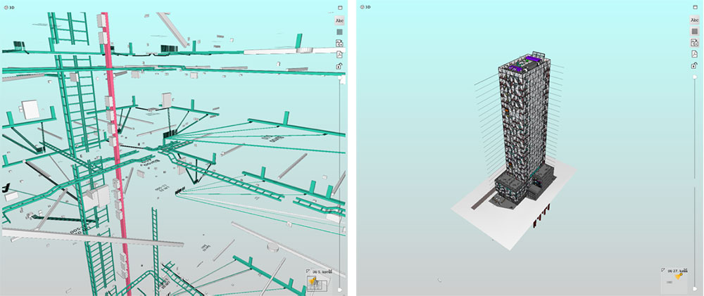 BIM-malli Skyon-rakennuksesta.