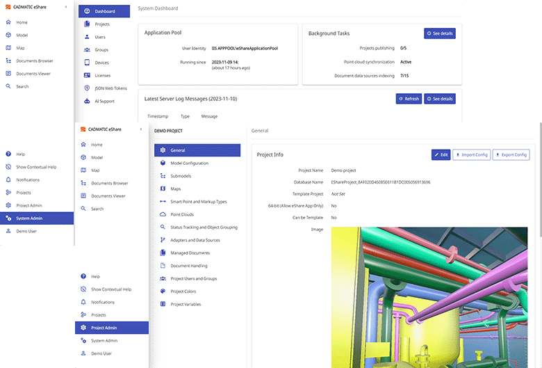 Modern Administration User Interface