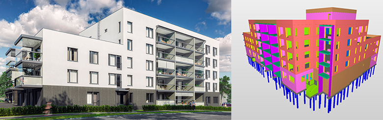 Havainnekuva ja rakennemalli As Oy Tampereen Pappilan Saarni/Jankankulma