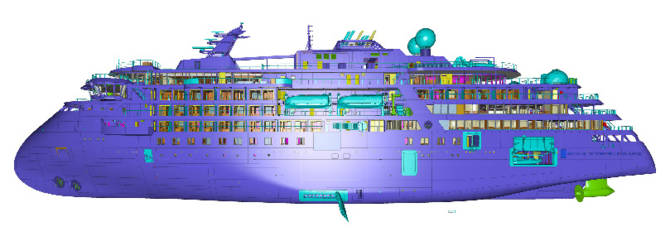Tutkimusristeilijän suunnittelun havainnekuva National Geographic Endurancesta