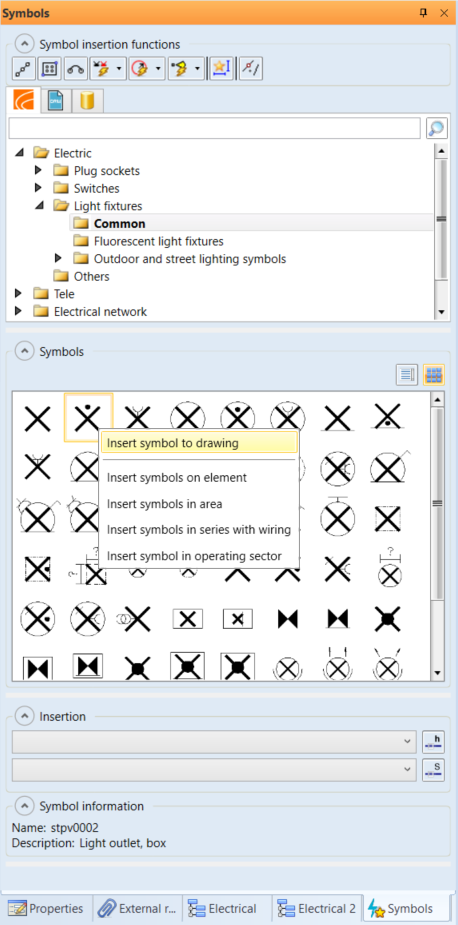 Symbol selection tool