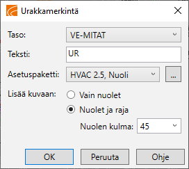 Uudistettu Urakkarajamerkintä -toiminto CADMATIC HVACissa.