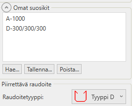 Omat suosikit CADMATIC Buildingin radoitteiden määrityksessä.