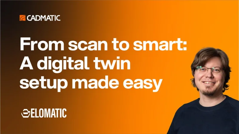 Podcast title slide. Simplifying digital twin setup for every plant