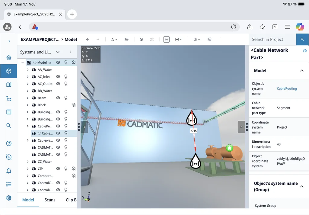 CADMATIC eShare is now available on iPad starting from the 2025H2 software release. 